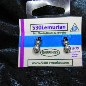 Snowman Pearls Christmas Festive Stud Earrings